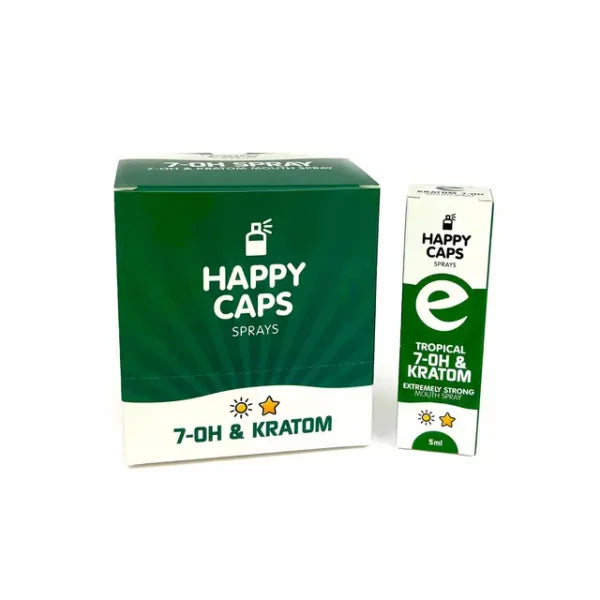 Happy Caps 7-OH & Kratom Mondspray – (5 ml) – Tropical Flavor - 1 PIECE