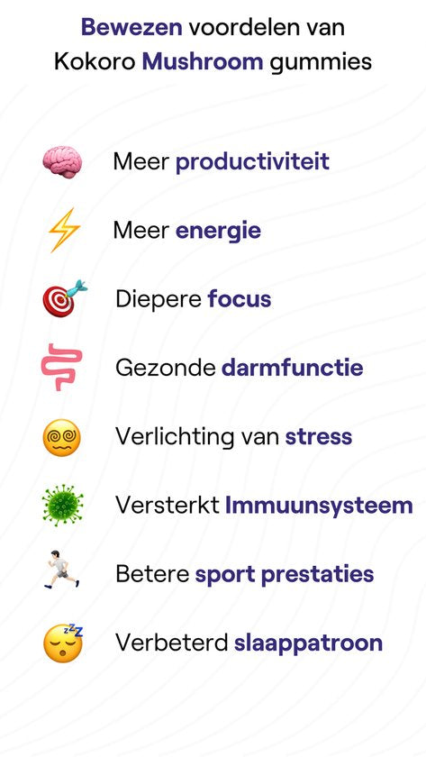 Kokoro Mushroom Gummies VGNMY - 60 stuks