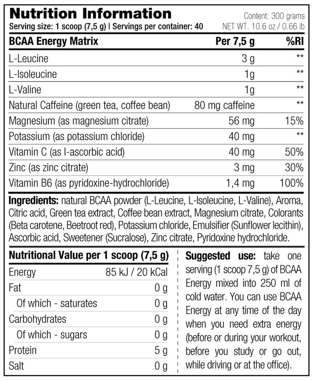 Stacker2 - BCAA Energy (300 gram)