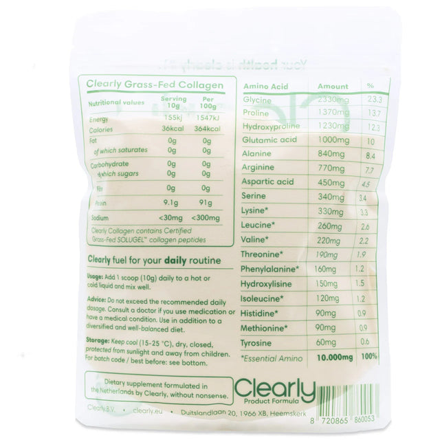 Clearly Grass-Fed Collageen 300 g (30 servings)