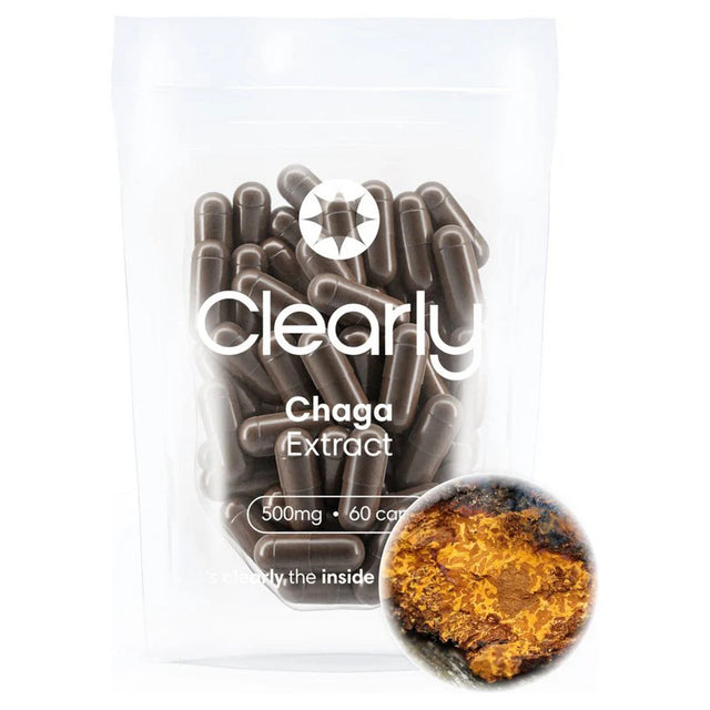 Clearly Chaga Extract - 500 mg (60 capsules)