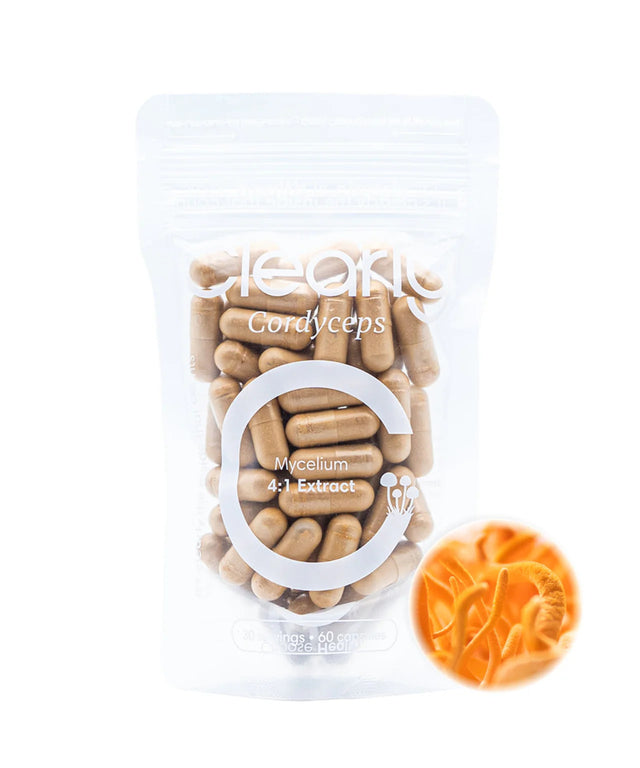 Clearly Cordyceps Extract 500 mg (60 capsules)