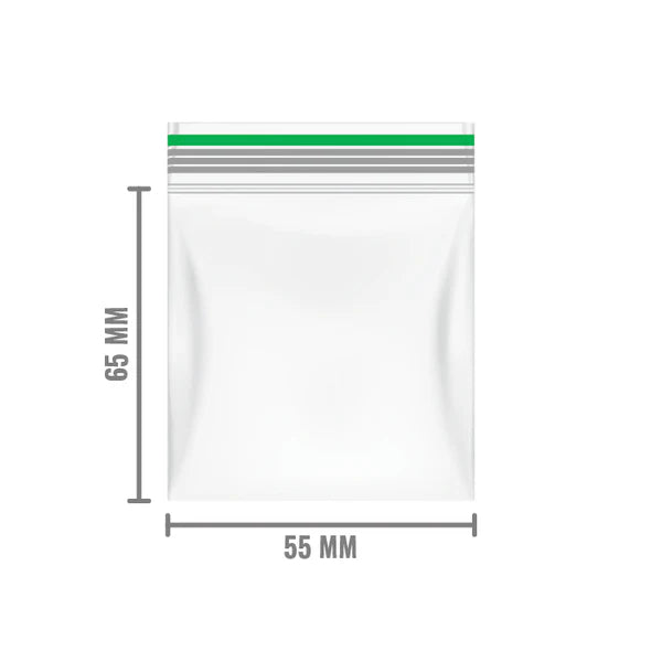 Zip-Lock Bag 55 x 65 mm (1000 stuks) 0.06 mm - Green Line