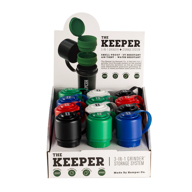 The Keeper™ 3-in-1 Grinder + Opbergcontainer | Display 12 stuks