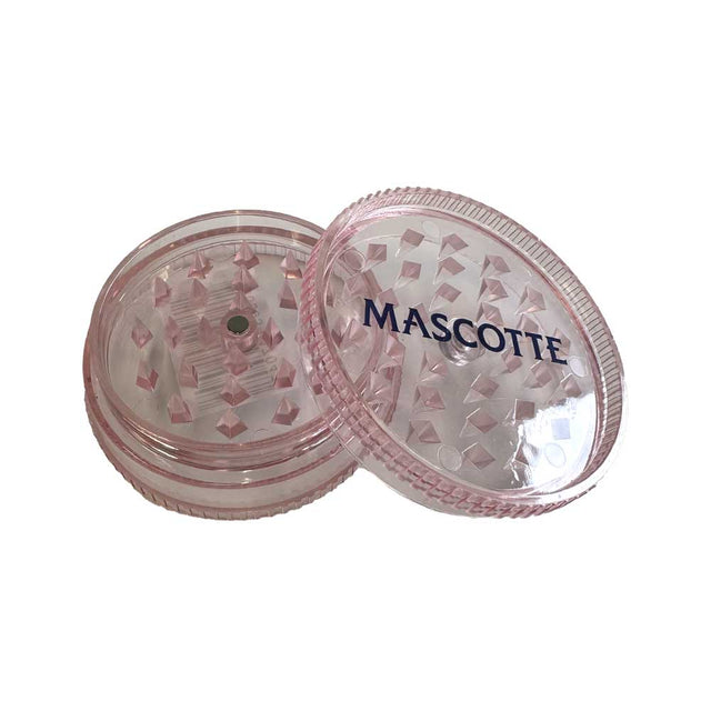 Mascotte Plastic Grinder, 60mm Pink/Green Mix Display/24