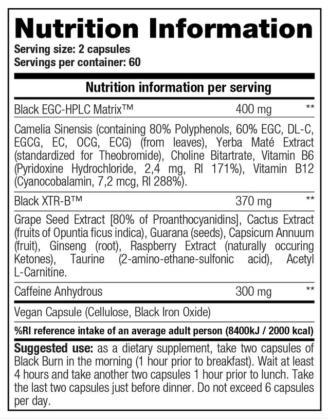 Stacker2 - Black Burn (120 capsules)