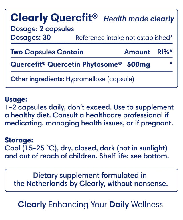 Clearly Quercetine Extract 250 mg (60 capsules)