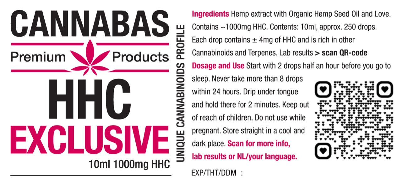 Cannabas - HHC Olie - 10ml - 1000mg HHC
