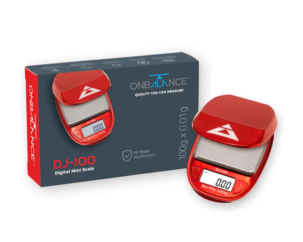ON BALANCE DJ-100 JEWEL MINISCALE - RED (100 gram x 0.01 gram) NIEUW DESIGN - Weegschaal