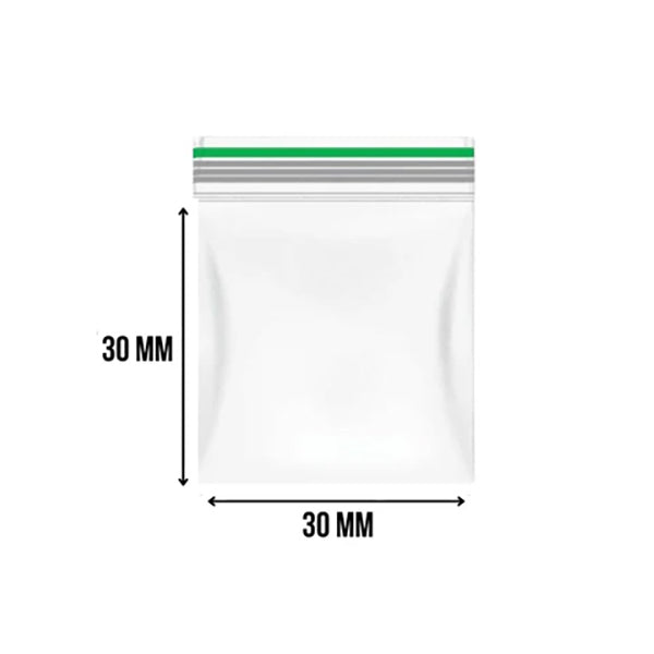 Zip-Lock Bag Blanco 30 x 30 mm (1000 stuks) 0,06 mm Green Line