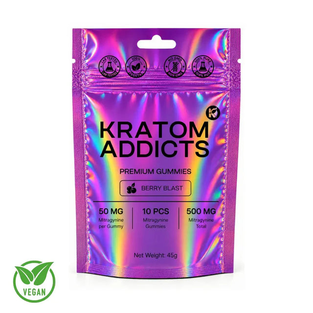 Kratom Addicts Berry Blast Gummies - 50mg
