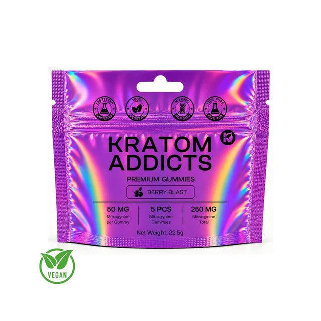 Kratom Addicts Berry Blast Gummies - 50mg