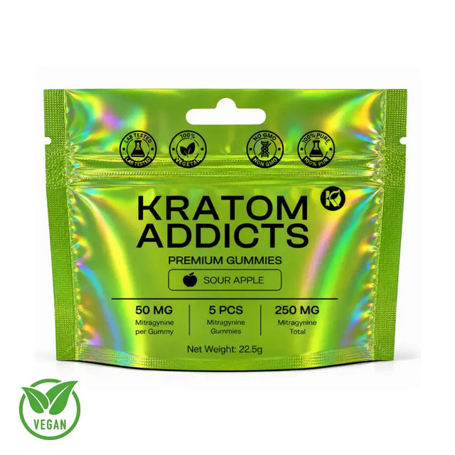 Kratom Addicts Gummies Sour Apple - 50mg