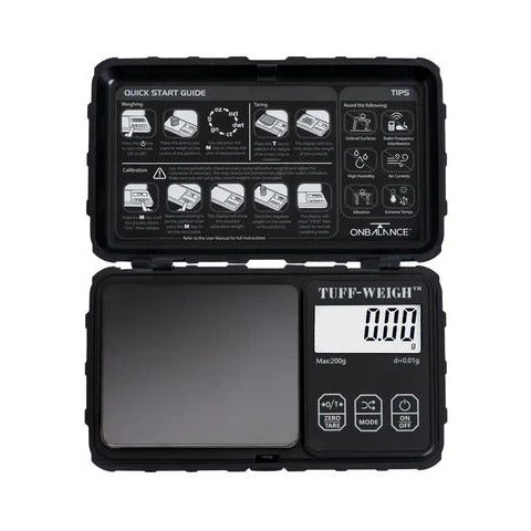 On Balance TUFF - (200gr x 0,01gr) BLACK - Pocket Scale