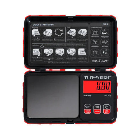 On Balance TUFF - (200gr x 0,01gr) RED - Pocket Scale