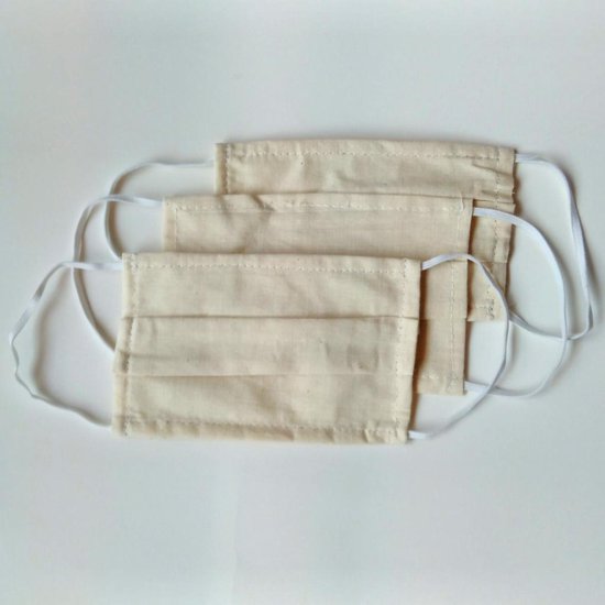 Hennep mondkapjes - 3-laags beschermend masker (10 / 100 stuks)