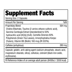 NVE Stacker - Stacker 7 Phenyl (100 capsules) - vetbranding / afslanken / afvallen / dieet - supplement facts