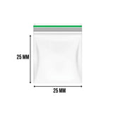 Zip-Lock Bag Blanco 25 x 25 mm (1000 stuks) 0,07 mm Green Line