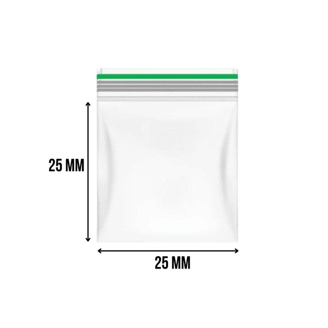 Zip-Lock Bag Blanco 25 x 25 mm (1000 stuks) 0,07 mm Green Line