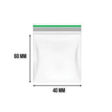 Zip-Lock Bag 40 x 60 mm (1000 stuks) 0.07 mm - Green Line