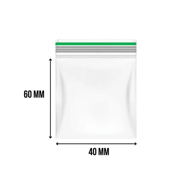 Zip-Lock Bag 40 x 60 mm (1000 stuks) 0.07 mm - Green Line