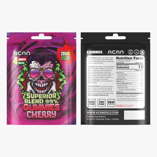 ACAN Cherry Superior Blend 99% Gummies (200mg) - 4 gummies