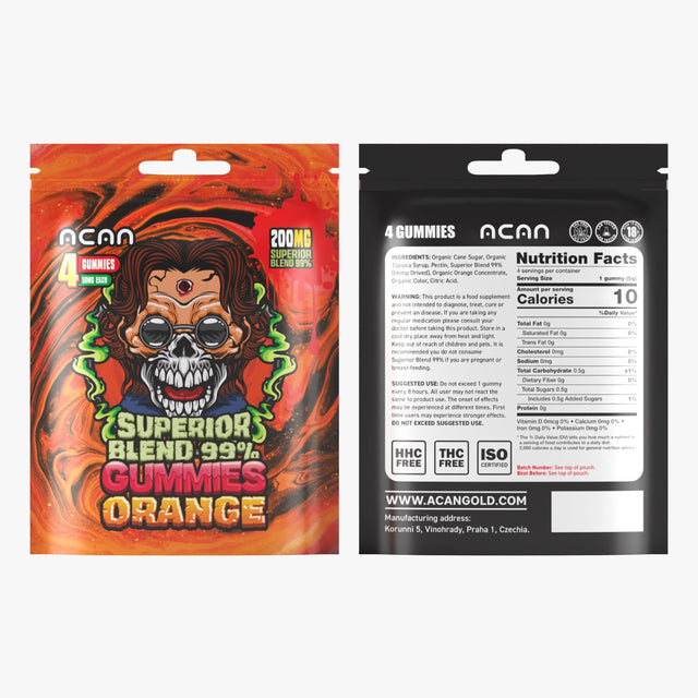 ACAN Orange Superior Blend 99% Gummies (200mg) - 4 gummies