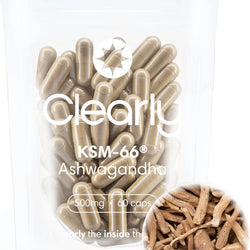 Clearly Ashwagandha KSM-66 Extract - 500mg (60 capsules)