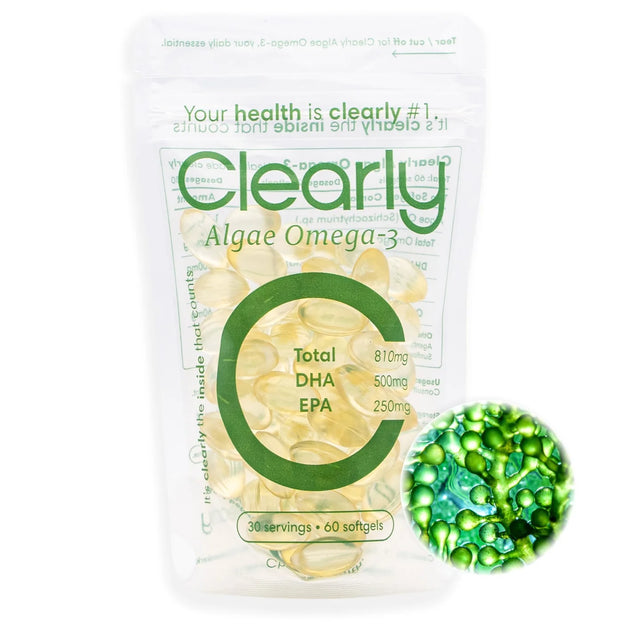 Clearly Algae Omega-3 - 250mg DHA - 125mg EPA | 60 Softgels