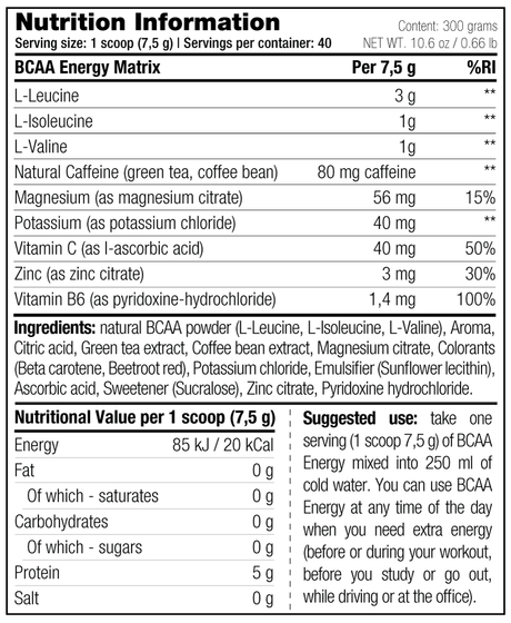 Stacker2 - BCAA Energy (300 gram)