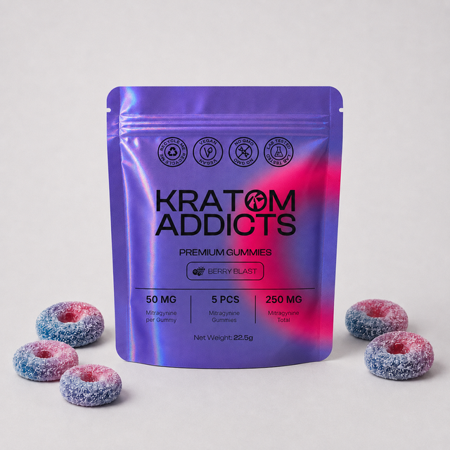 Kratom Addicts Berry Blast Gummies - 50mg