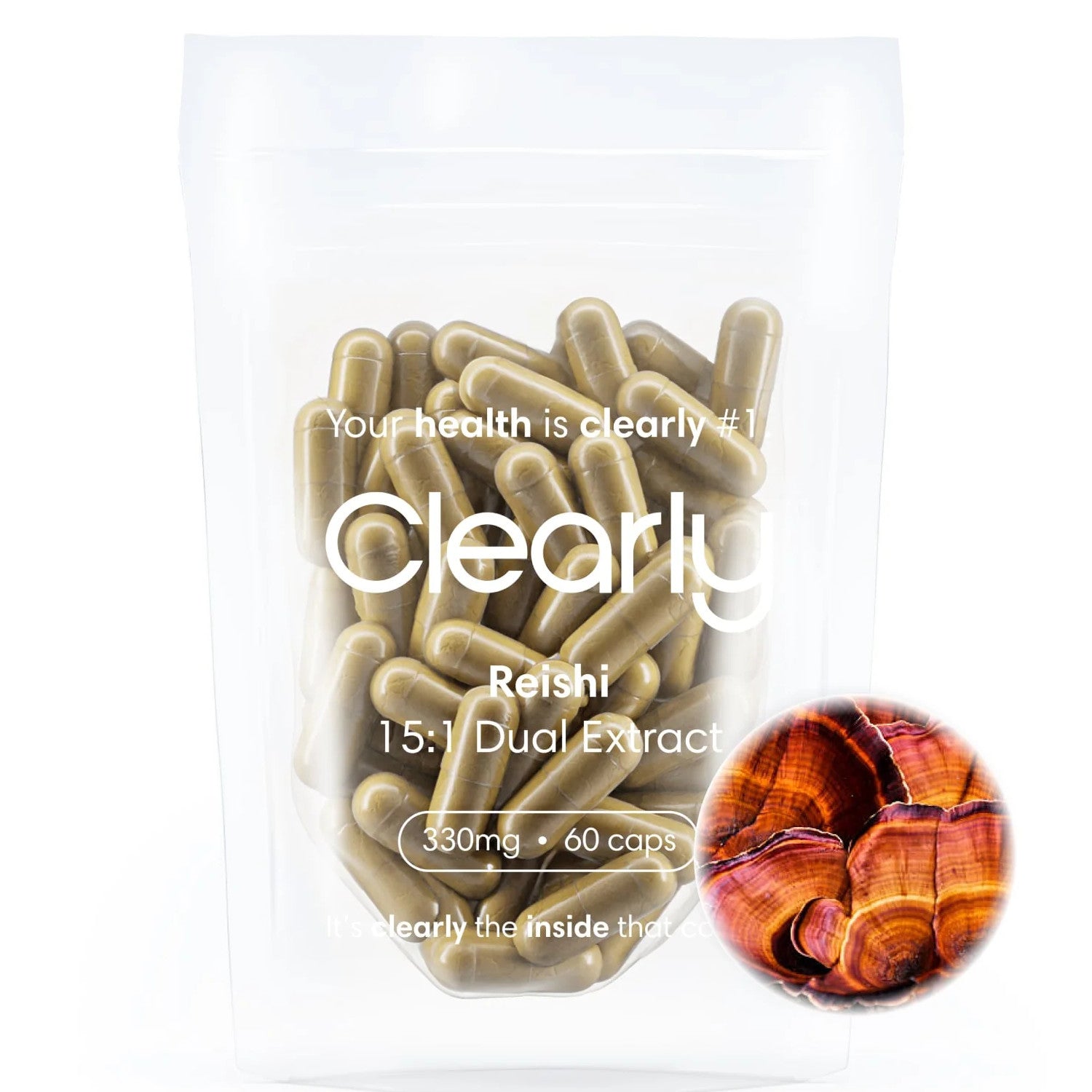 Clearly Reishi Extract - 500 mg (60 capsules)