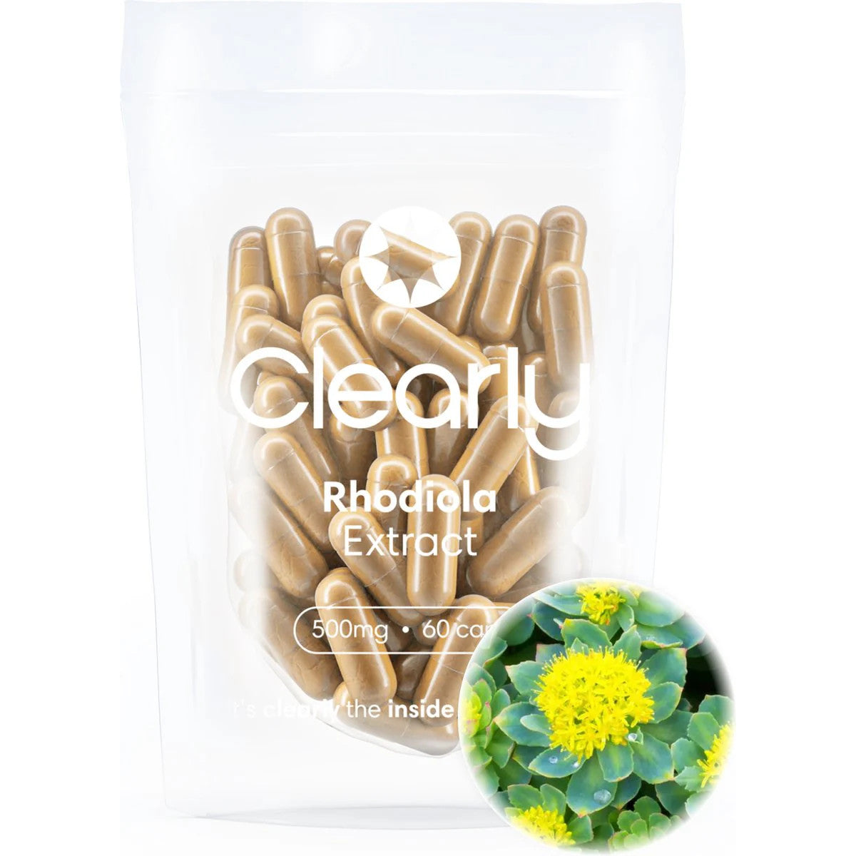 Clearly Rhodiola Extract - 500 mg (60 capsules)