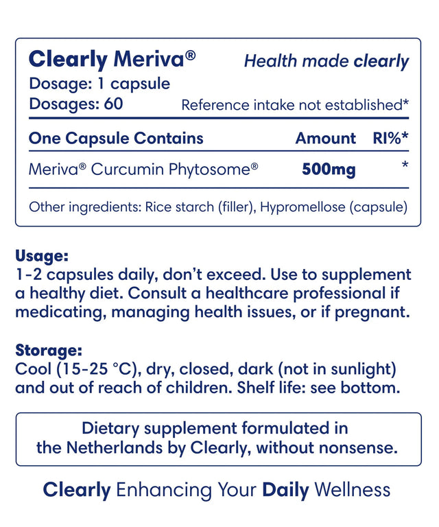 Clearly Kurkuma Extract 500 mg (60 capsules)