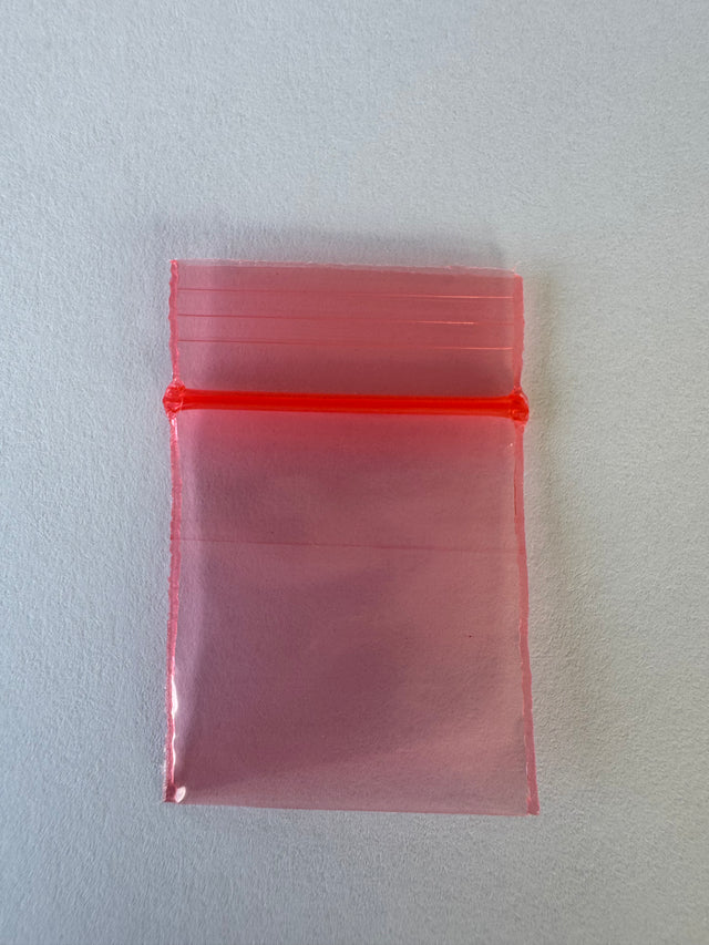 Zip-Lock Bag Rood  25 x 25 mm (1000 stuks) 0.06 mm