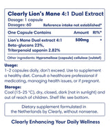 Clearly Lion's Mane Extract 500 mg (60 capsules)