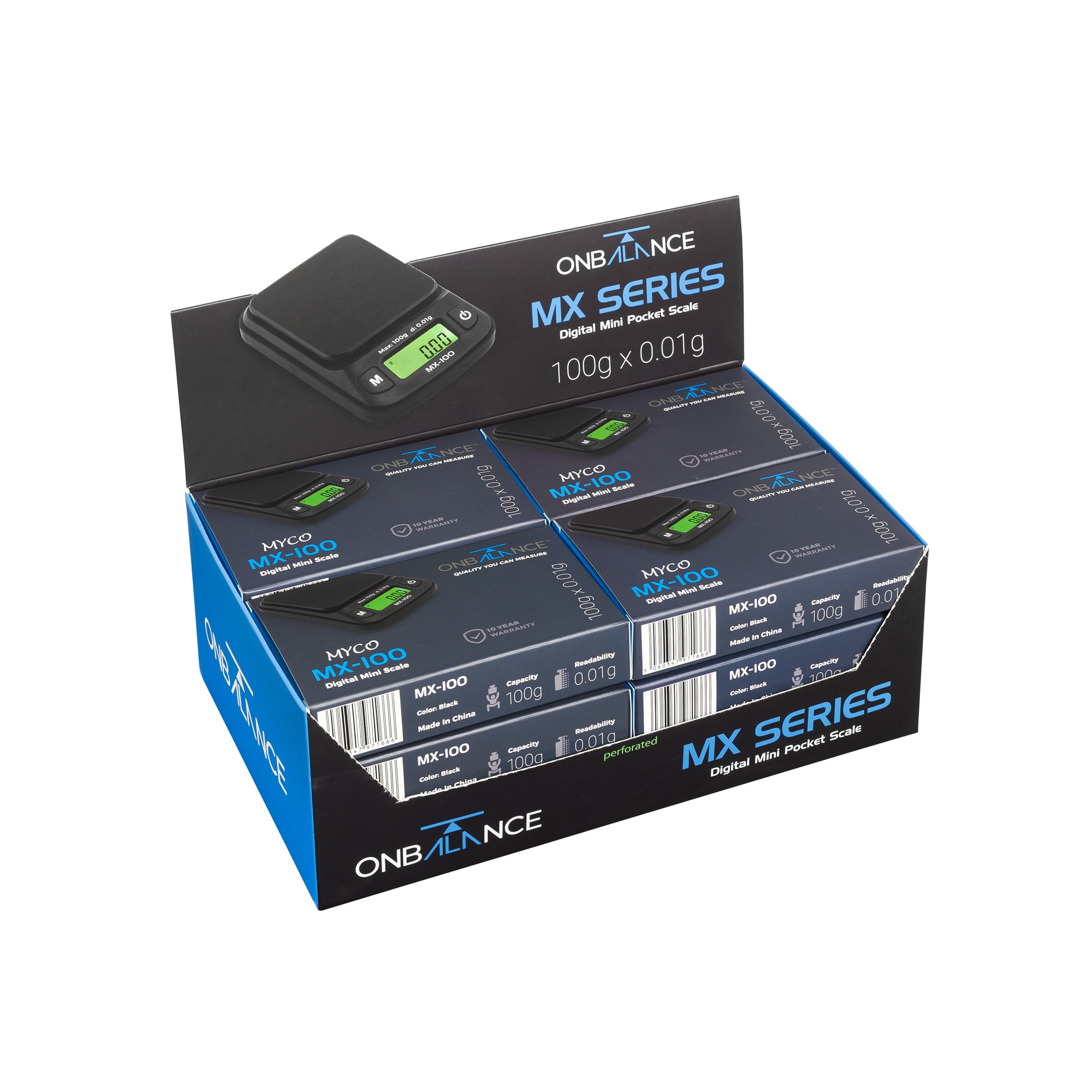 Myco MX-100 Mini weegschaal (0.01g. x 100g.) per stuk/display
