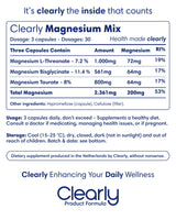 Clearly Magnesium Mix (90 capsules) -Magnesium L-threonaat