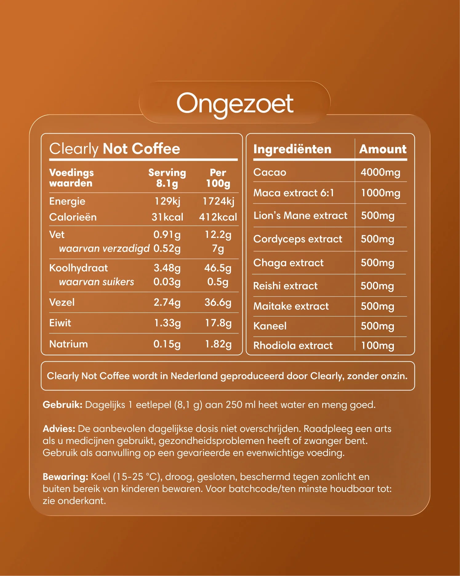 Clearly Not Coffee 253 g (30 servings)