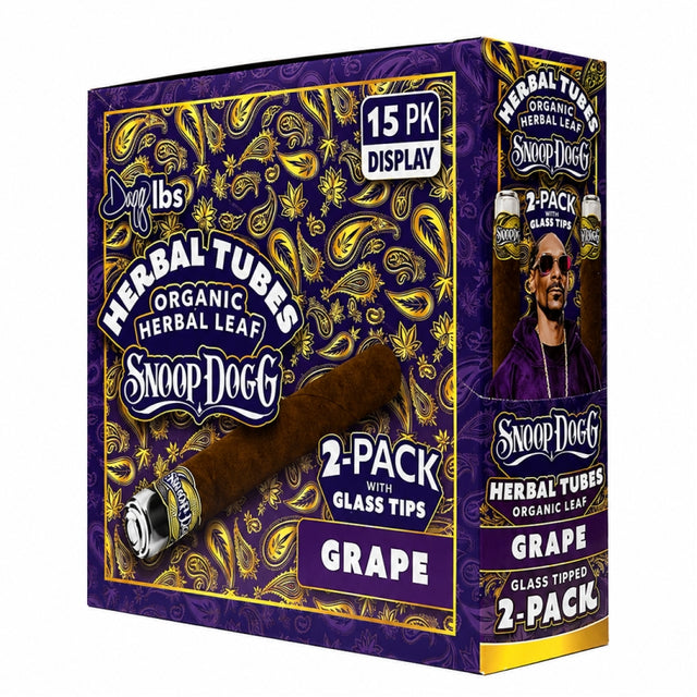 Snoop Dogg – Herbal Tubes with Glass Tip – Grape (15x 2pk)