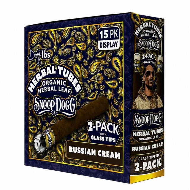 Snoop Dogg – Herbal Tubes with Glass Tip – Russian Cream (15x 2pk)