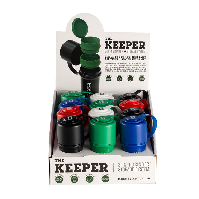 Hemper | The Keeper™ 3-in-1 Grinder + Opbergcontainer display (12 stuks)