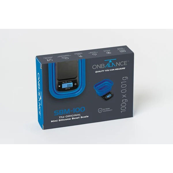 On Balance | SBM-100-BL Mini weegschaal met Silicone bakje (100 gr. x 0,01 gr.)