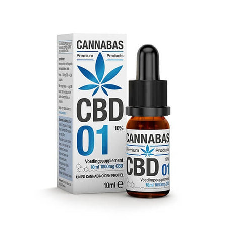 Cannabas - CBD Oil - CBD Olie 1 met 10% CBD - 10ml - 1000mg CBD