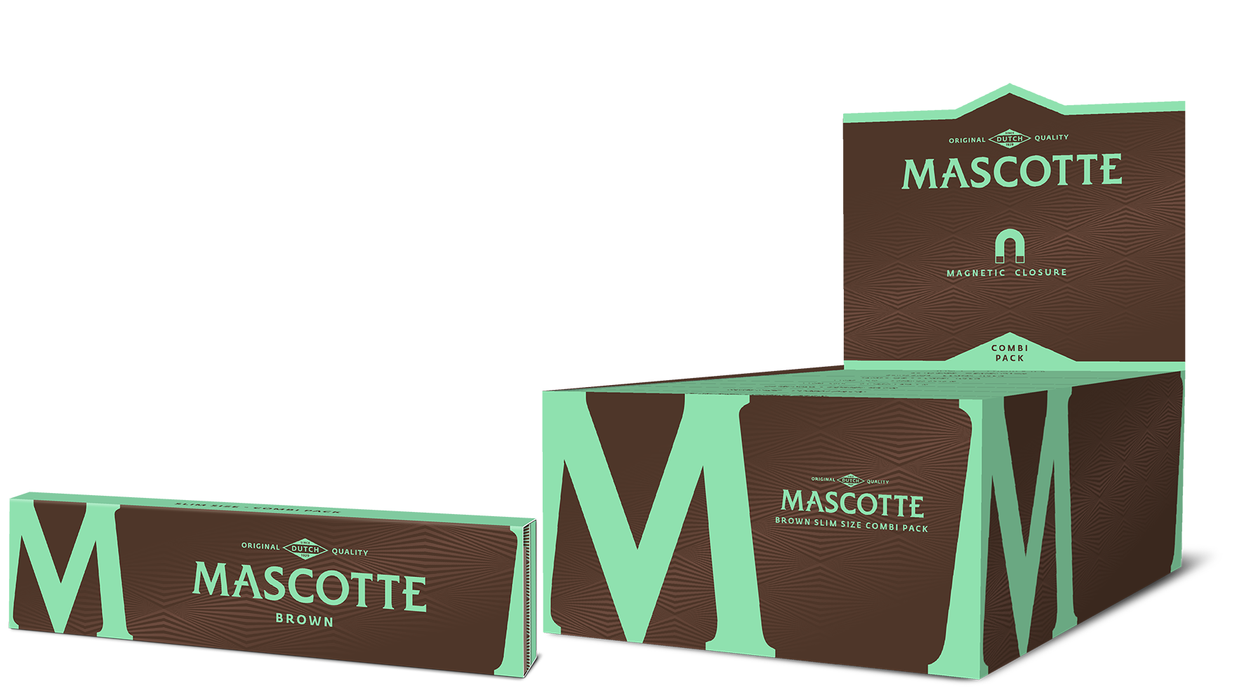 Mascotte Brown Combi Slim Size with Magnet 26pks + 34Tips