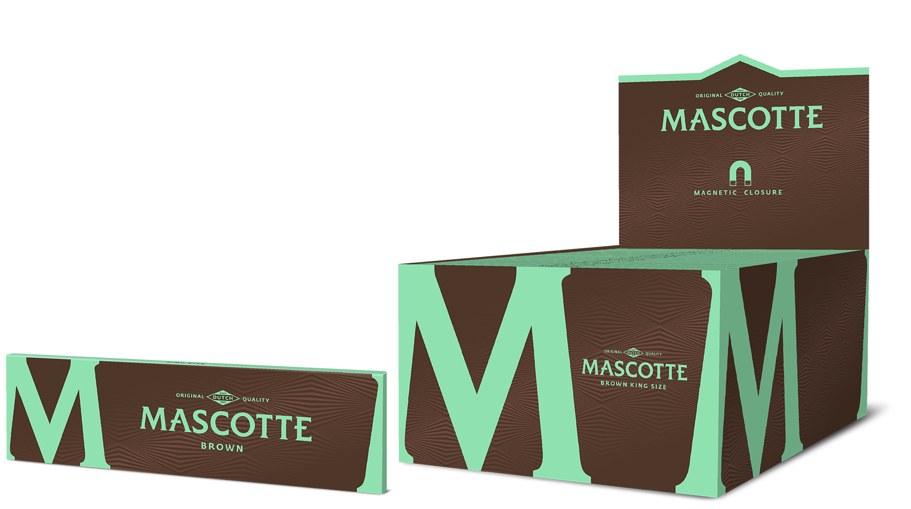 Mascotte Brown King Size (with Magnet) 50pks/34L