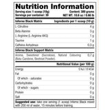 NVE Stacker - Inferno Black (300 gram / 30 doseringen) - supplement facts