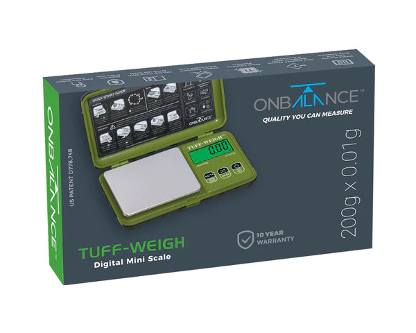 On Balance TUFF - (200gr x 0,01gr) GREEN - Pocket Scale